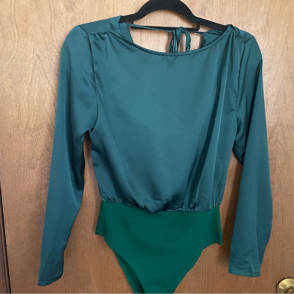 Green Long Sleeve Bodysuit